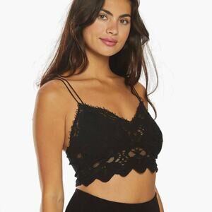 Free People Ilektra Bralette Black Size Small